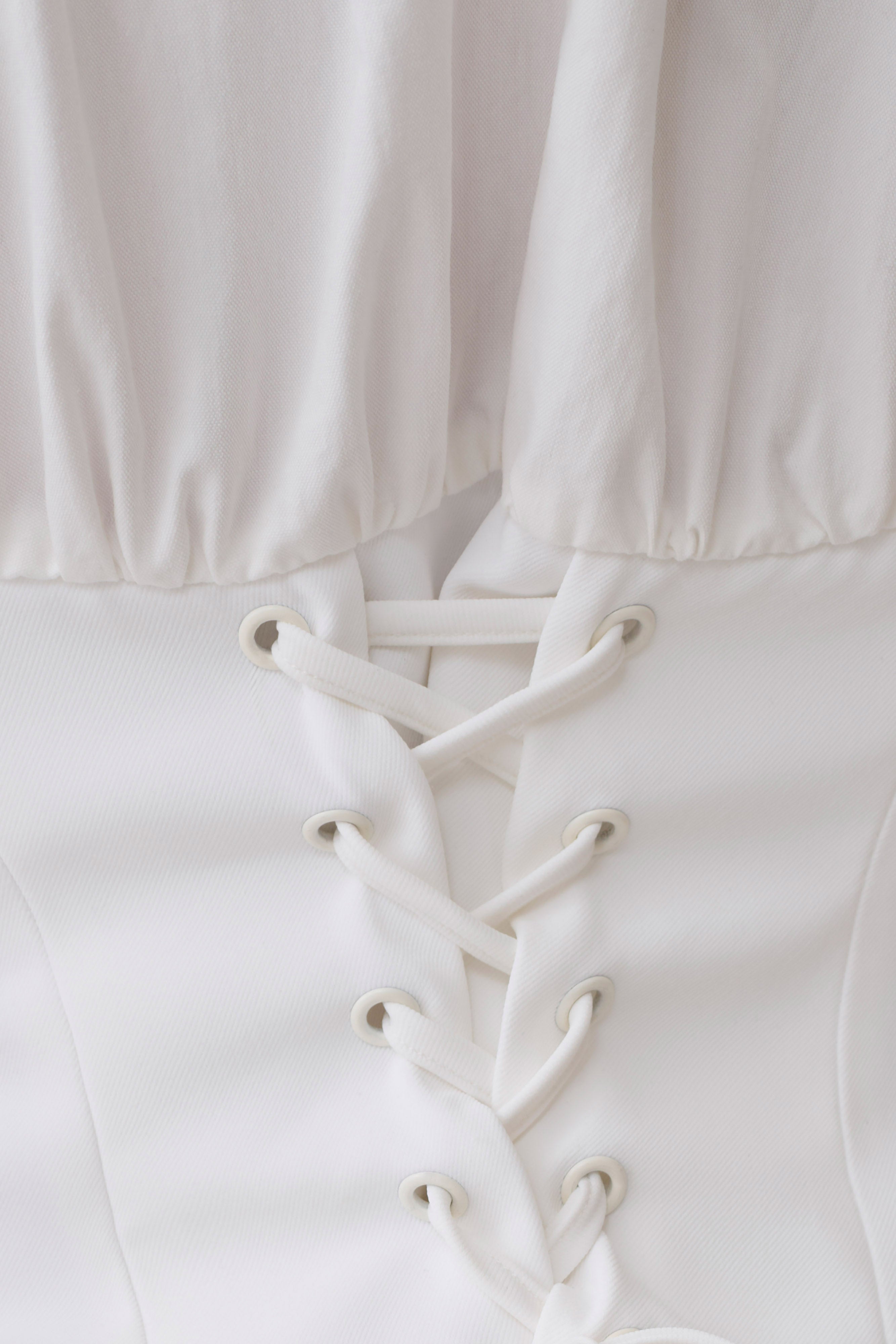 Noelia Tie Back Short Sleeve Shirt - White